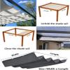 Retractable Sun Shade Sail 110 x 200 cm, UV Protection, Waterproof, Dark Gray view 4