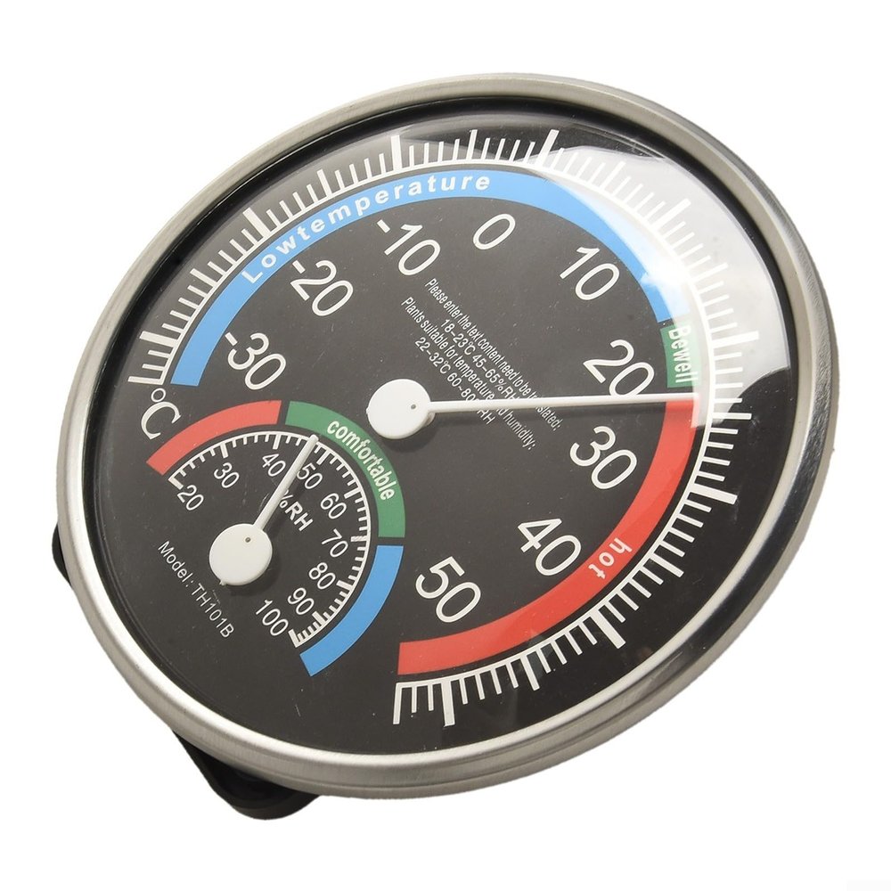 Indoor Thermometer-Hygrometer with Pointer (101B Black)