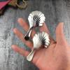 Stainless Steel Teaspoons - Vintage Shell Design view 3