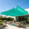 Custom 1.7 x 1.8 m Retractable Wave Shade Sail, Sky Blue view 2