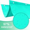 Custom 1.7 x 1.8 m Retractable Wave Shade Sail, Sky Blue view 4