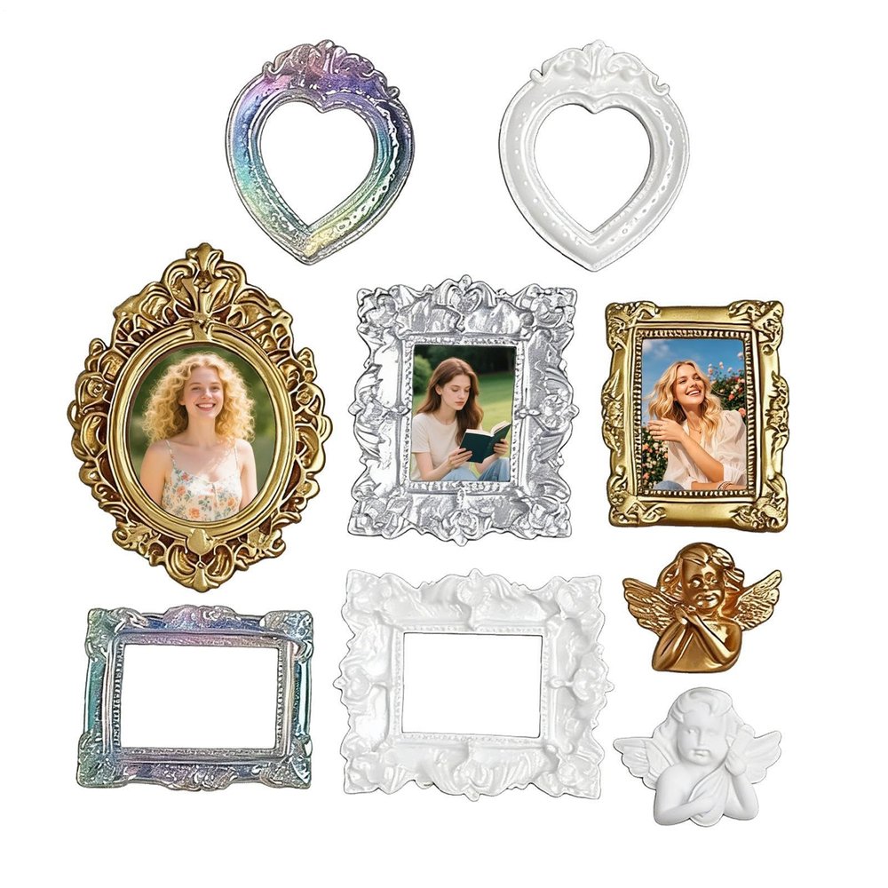 Antique Mini Picture Frames - 9 Pack