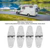 ChuyTrading 4-Pc 316 Stainless Steel Door Hinges, Marine-Grade, Saltwater-Resistant, 6-Hole, Mirror-Finish view 4