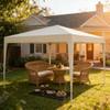 3 x 3 m Waterproof Pop-Up Canopy with UV Protection, Light Yellow, Adjustable Height view 2