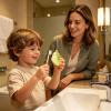 Banana-Shaped Toothbrush Holder with Built-in Toothpaste Dispenser view 4
