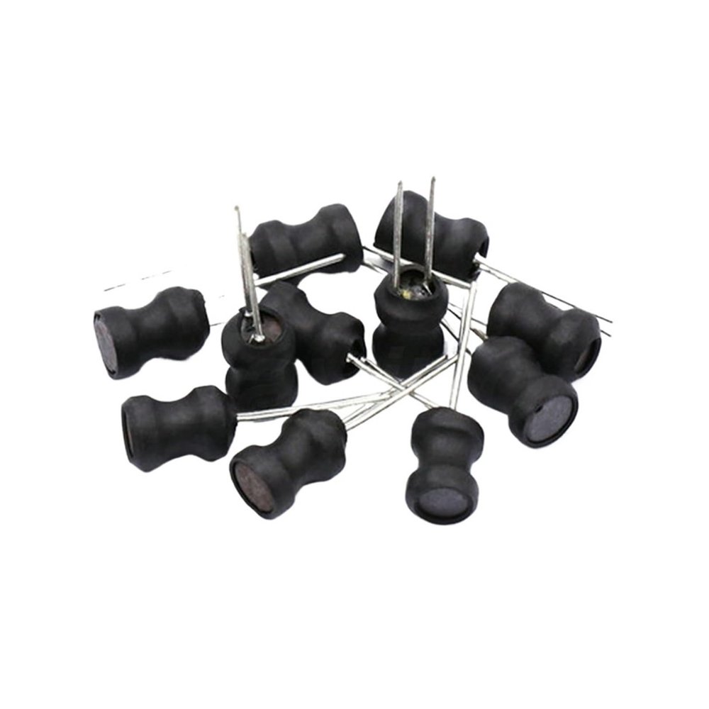 10–100 pcs Power Inductor DIP 9 × 12 mm, 2.2 µH / 4.7 µH / 10 µH / 22 µH / 100 µH / 330 µH / 470 µH / 1 mH / 2.2 mH / 4.7 mH / 10 mH, 2 Pins (3.3 µH, 100 pcs)