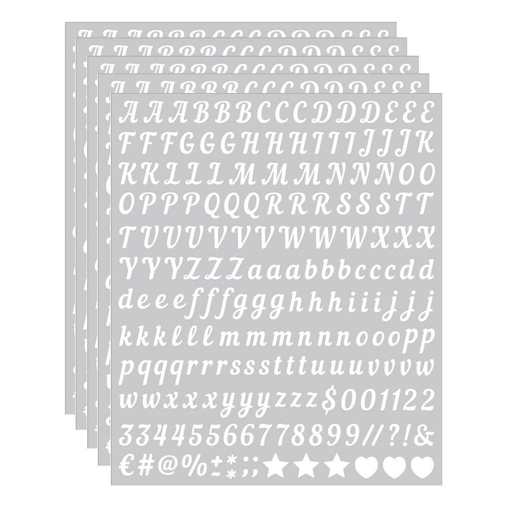Muorruo 5 Sheets Alphabet Stickers
