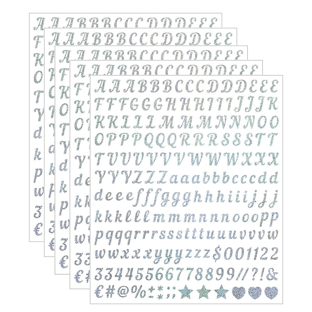 Muorruo 5 Sheets Alphabet Stickers