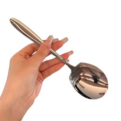 Stainless Steel Egg Spoon, Ergonomic Handle, Mirror-Polished, 1- or 2-Piece Set