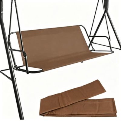 Replacement Seat Cover for 2-3-Seat Outdoor Swing, Waterproof & Tear-Resistant, Coffee, 43 x 22 x 18 in