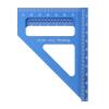 Bewinner 3D Multi-Angle Measuring Ruler, 45°/90° Aluminum Alloy Square for Woodworking, Blue view 2
