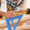 Bewinner 3D Multi-Angle Measuring Ruler, 45°/90° Aluminum Alloy Square for Woodworking, Blue view 3