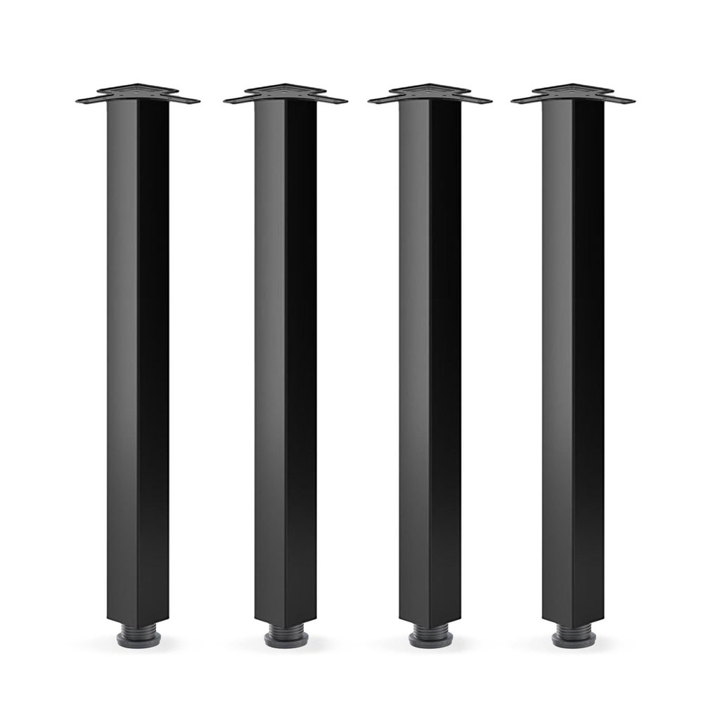 ATM Square Table Legs, 710 mm, Matte Black, Set of 4