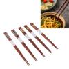 Rengue 5 Pairs Red Sandalwood Chopsticks, Non-Slip and Reusable view 4