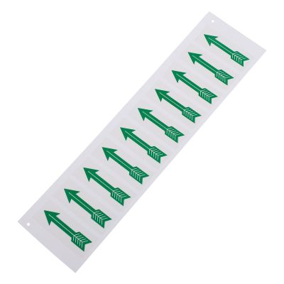 Zerodeko Arrow Indicator Pipe Stickers, 10-Piece Set, Self-Adhesive PP Synthetic Paper