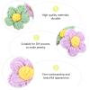 CALLARON 12-Piece Crochet Wool Flower Brooches and Hairpins view 3