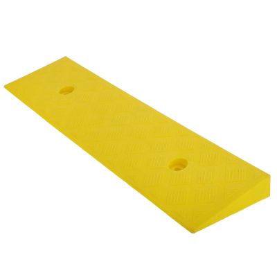 GAROZATION Portable Yellow Plastic Curb Ramp, Pressure-Resistant and Easy to Clean