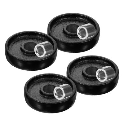 GALPADA 4-Piece Iron Replacement Wheels for Hydraulic Floor Jacks and Utility Trailers