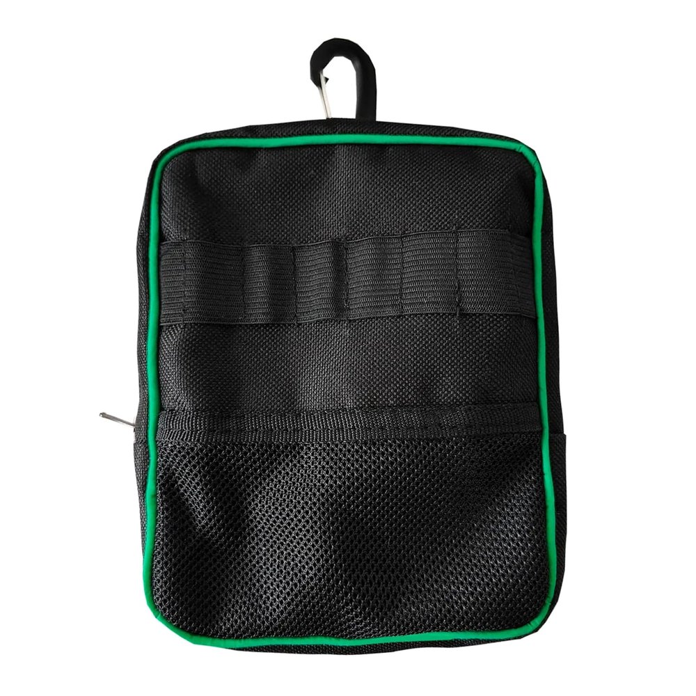 Piceioep Golf Ball Bag with Waist Belt, 10 Elastic Slots, Waterproof Organizer