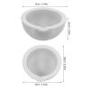 TOMETURE Heat-Resistant Ceramic Mortar and Pestle Set for Laboratory and Classroom Use view 2