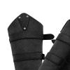 2-Piece Medieval Arm Bracers, Arm Guards for Adults, Black view 2
