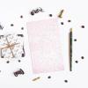GALPADA A6 Pink Semi-Transparent Acrylic 6-Hole Binder Cover view 4