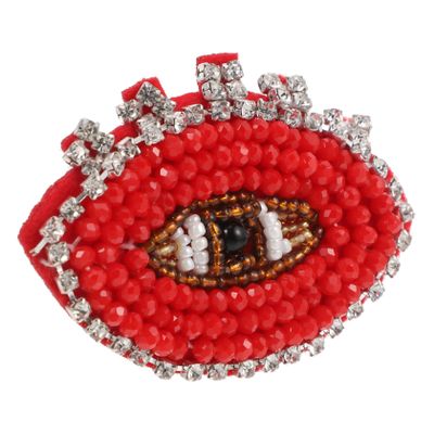 GATHINESS Durable DIY Sew-On Patch with Red Beads, Random Style