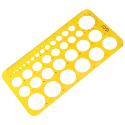 HOMOBABE Orange Transparent Plastic Circle Stencil