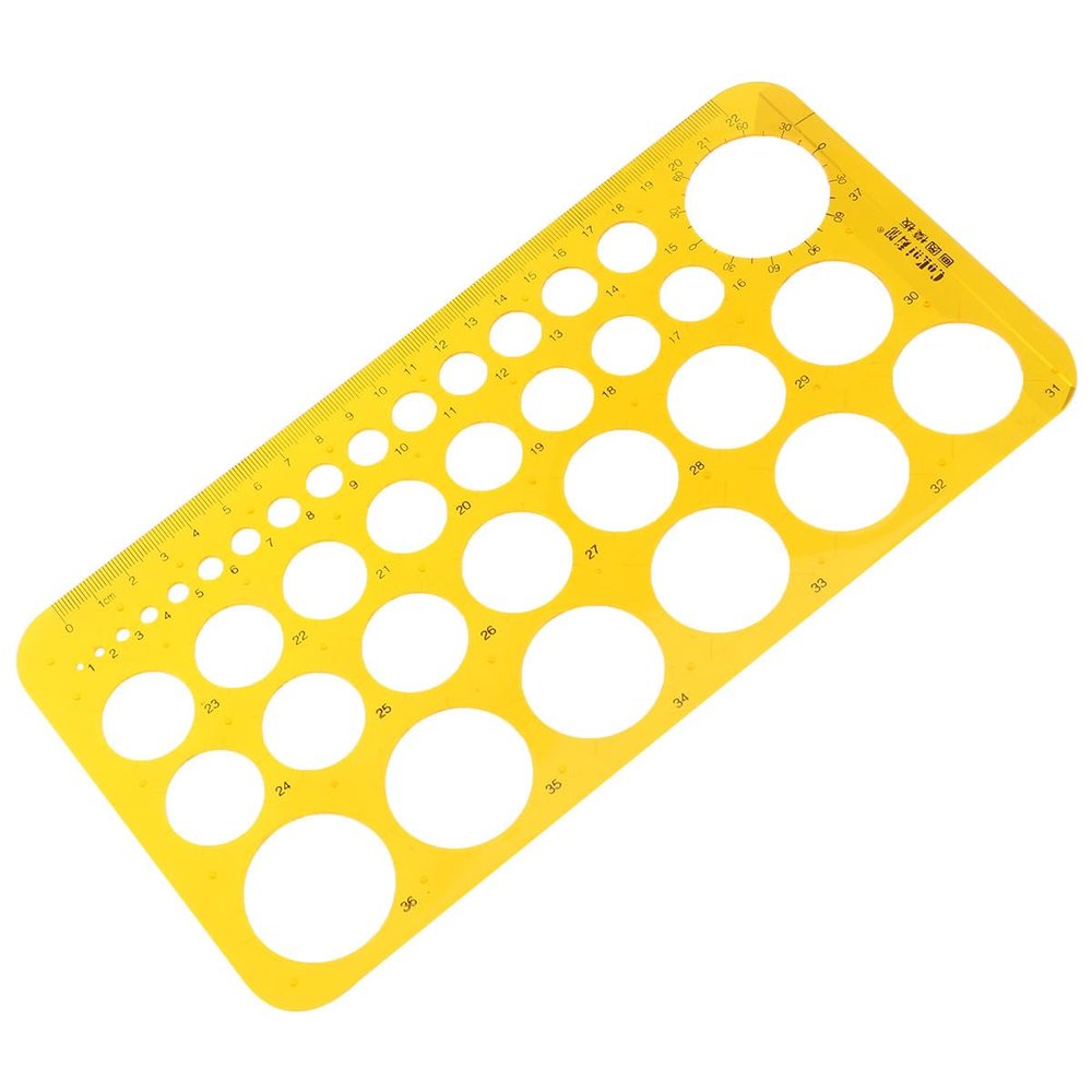HOMOBABE Orange Transparent Plastic Circle Stencil