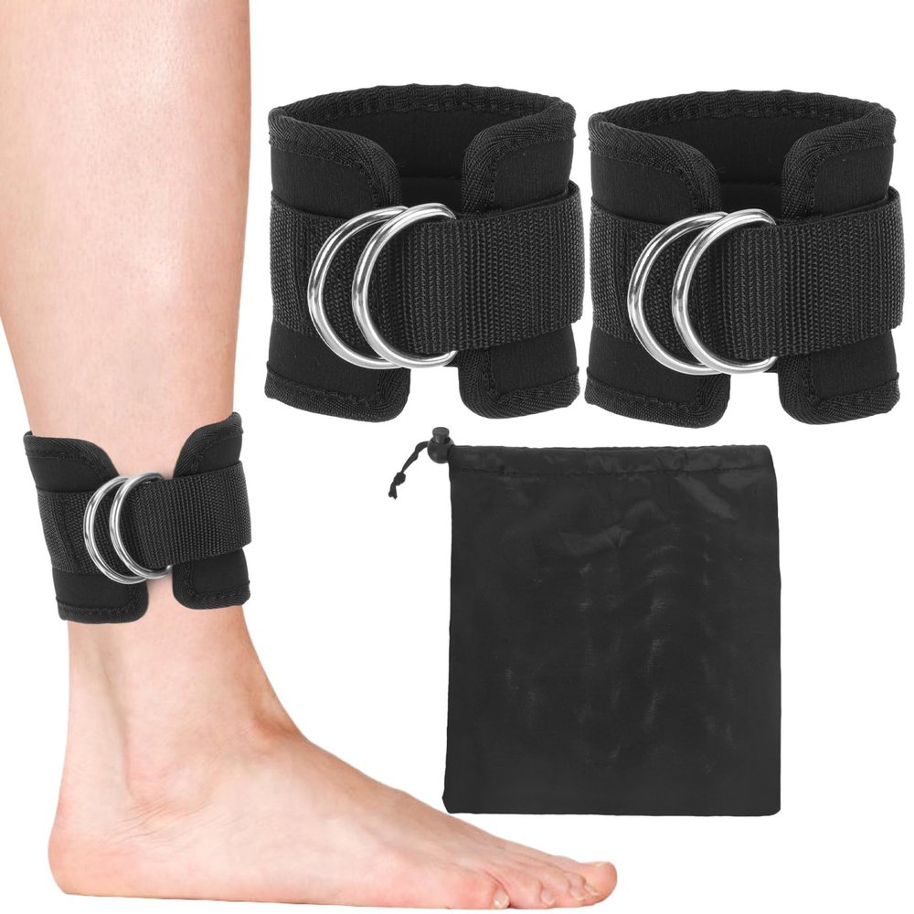 Ciieeo Adjustable Nylon Ankle Straps for Glute Activation with Secure Foot Cuffs, 1 Set for Gym Fitness Training and Indoor Workouts
