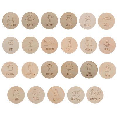 ibasenice 23-Piece Wooden Clothing Dividers for Kids’ Clothing