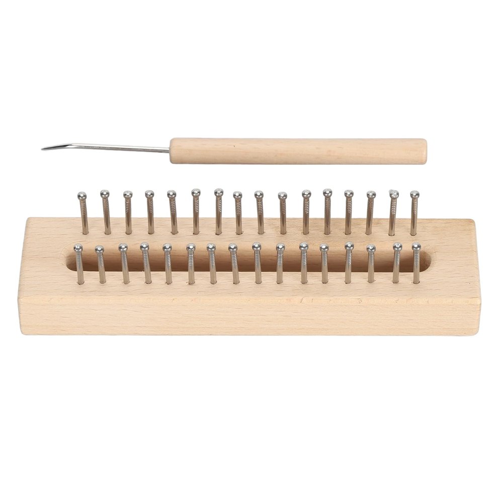 Rengue Wooden Knitting Loom Set with Crochet Hook for Scarves, Socks & Hats