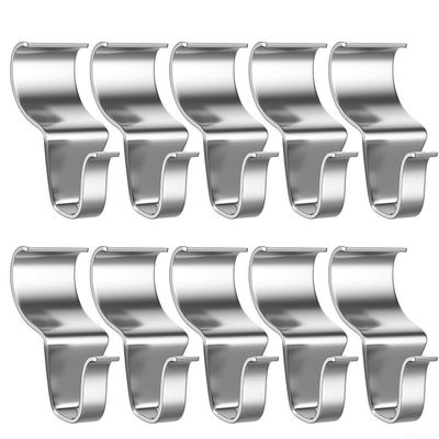 Stainless Steel Vinyl Trim Hooks, 10 Pack