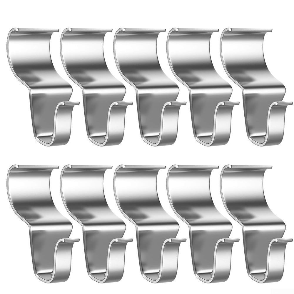 Stainless Steel Vinyl Trim Hooks, 10 Pack