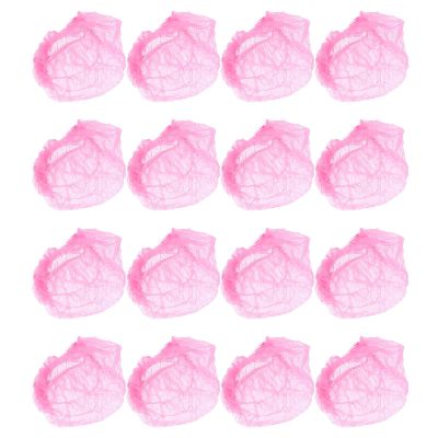 TOVINANNA 100-Pack Disposable Pink Nonwoven Hair Nets