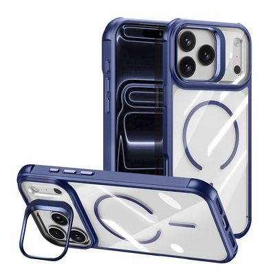 FYYFTYT Case for iPhone 17 Pro Max with Magnetic Ring and Camera Stand, Blue