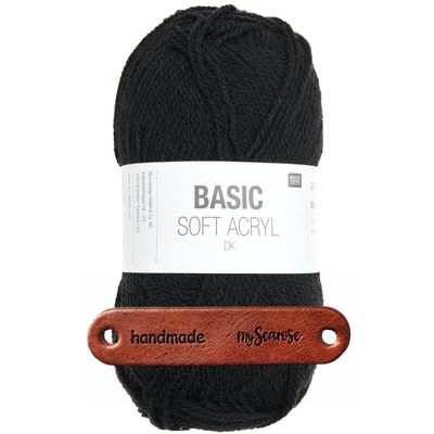 Rico Design BASIC SOFT ACRYL DK BLACK Premium Yarn 50g