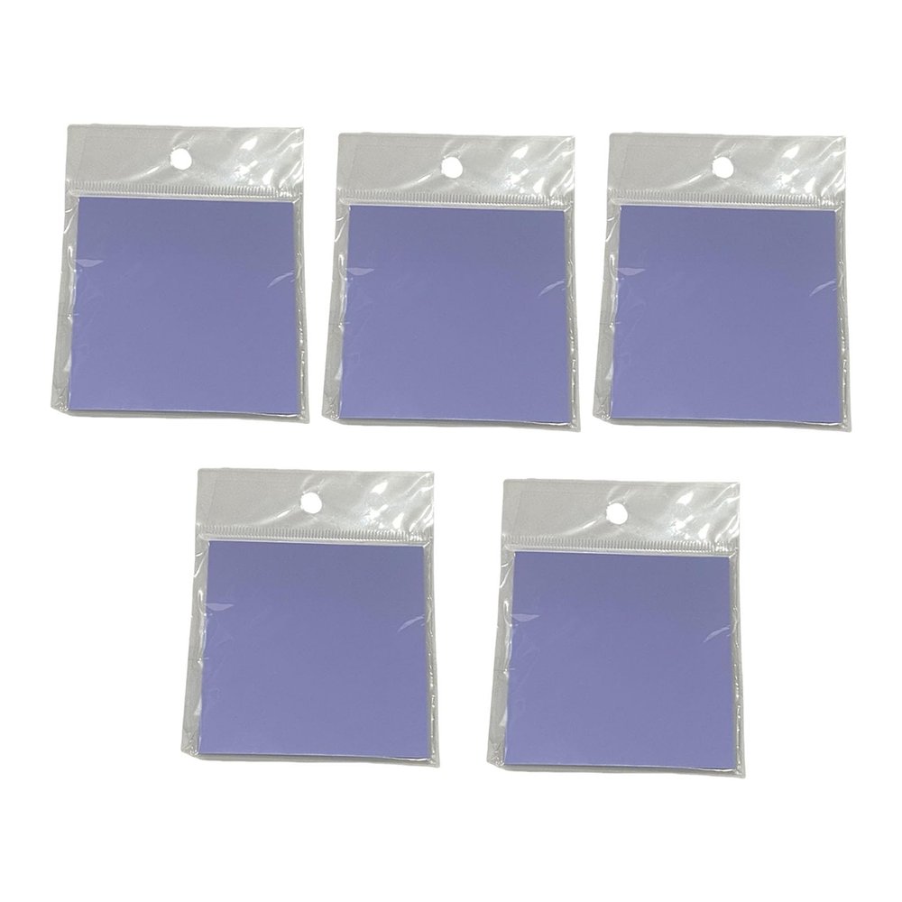 5-Pack Transparent Waterproof Sticky Note Pads, Macaron Colors