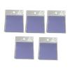 5-Pack Transparent Waterproof Sticky Note Pads, Macaron Colors view 1