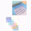 5-Pack Transparent Waterproof Sticky Note Pads, Macaron Colors view 2