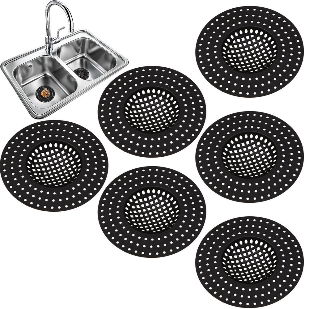 Kitchen Sink Strainer, 6-Pack Anti-Clog Food Filter Baskets