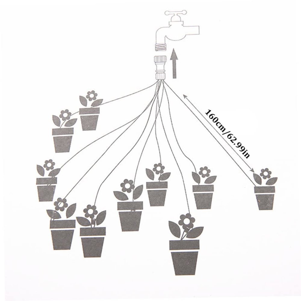 Automatic Indoor Irrigation System, Drip Irrigation with 10 Heads, 1.6 m