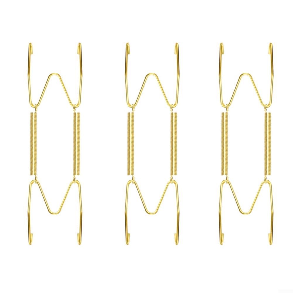 CashMuch Gold Plated Plate Hangers for Wall Decoration, Set of 3