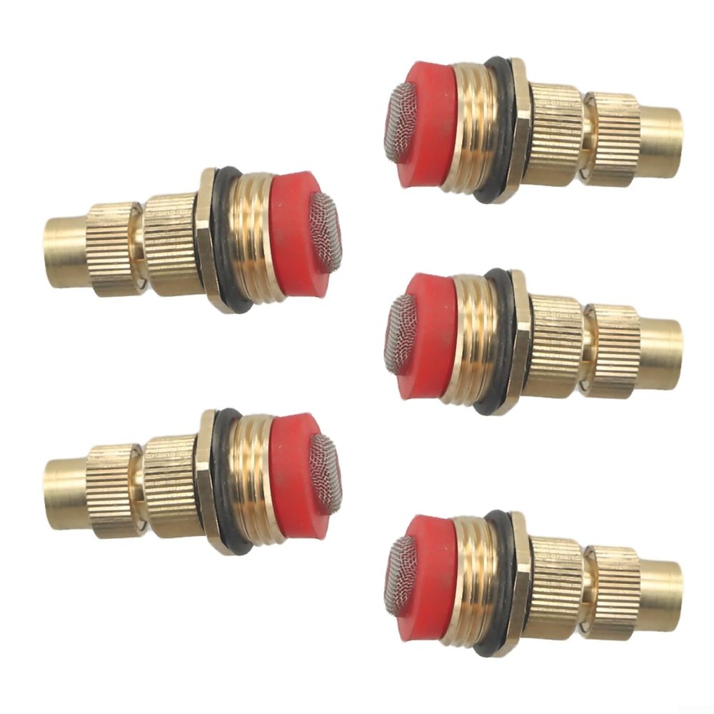 5 x Misting Nozzles for Irrigation, Misting, Cooling and Humidification, Compatible with 1/2 in DN15 Threaded Fittings