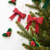 Craft Holiday Bow Decorations with Needle Accents view 2