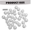 40 Pack Pearl Buttons, 8mm Round White Buttons for Clothing view 2