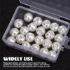 40 Pack Pearl Buttons, 8mm Round White Buttons for Clothing view 3