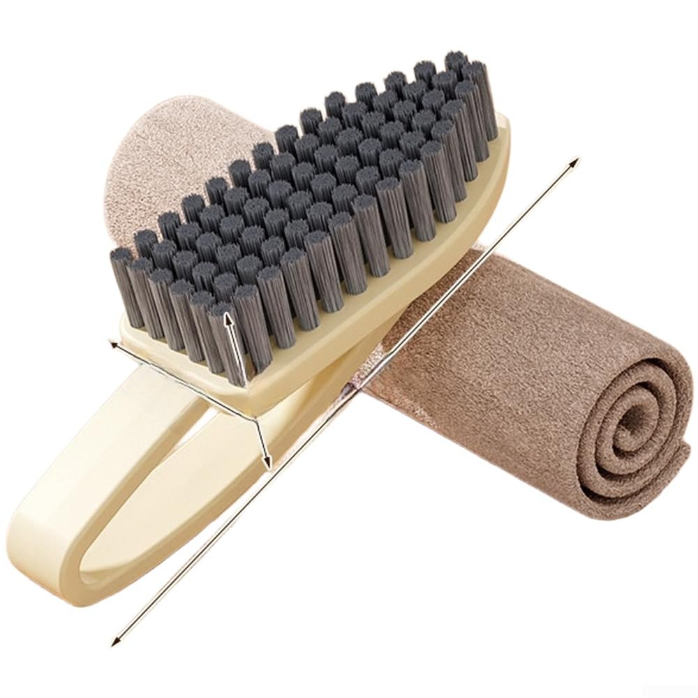 Compact 17 cm Shoe Brush with Soft Bristles