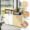 Wooden Filing Cabinet with Doors and Combination Lock view 3