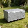 DSRDRFG Garden Table Cover 140 x 65 x 35 cm (L x W x H), Waterproof Silver Furniture Cover view 1